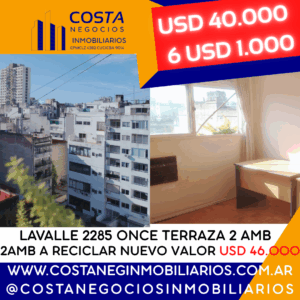 LAVALLE 2285 PISO EXCLUSIVO TERRAZA APTO CRÉDITO EXC ILUMINACIÓN UBICACIÓN