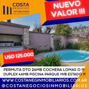 PALOS BORRACHOS 129 LOMAS OESTE APTO CRÉDITO 5 AMB PISCINA COCHERA PERMUTA 3 AMB VALOR ACTUALIZADO